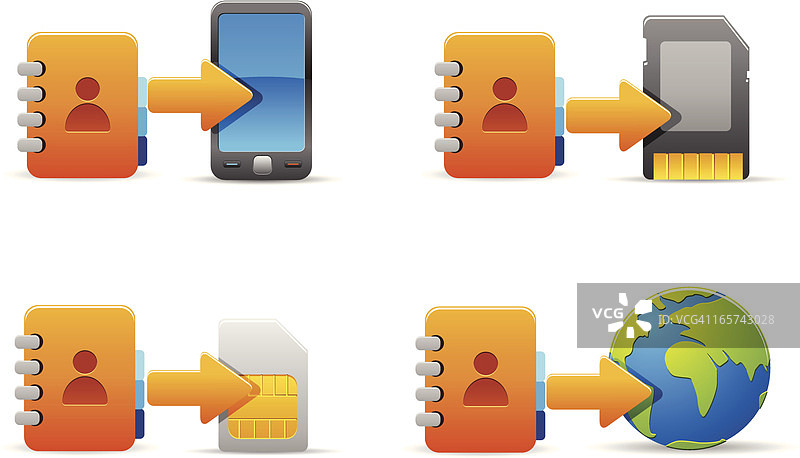 电话簿数据图标图片素材