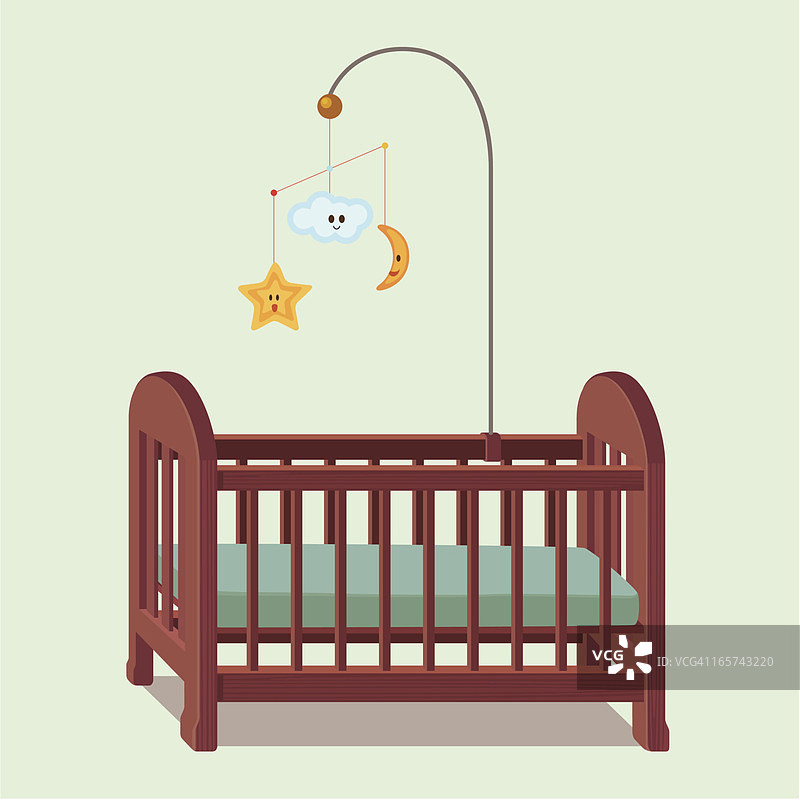 木制婴儿床图片素材