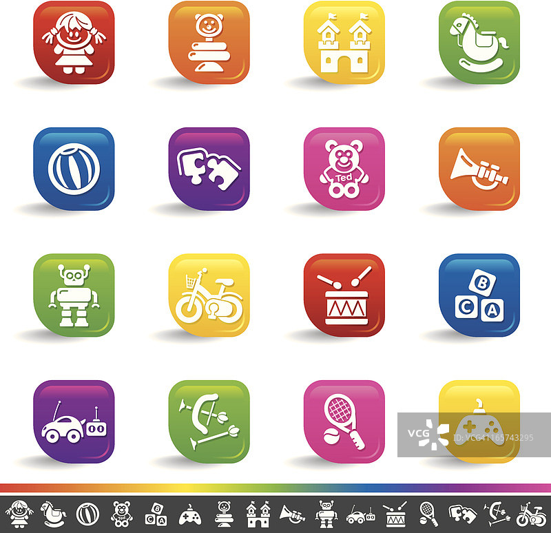 玩具图标|彩虹系列图片素材