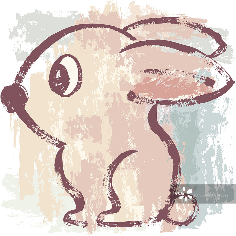 坐着的小兔子图片素材