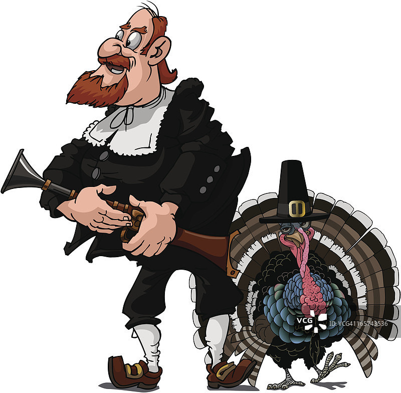 朝圣者和火鸡图片素材