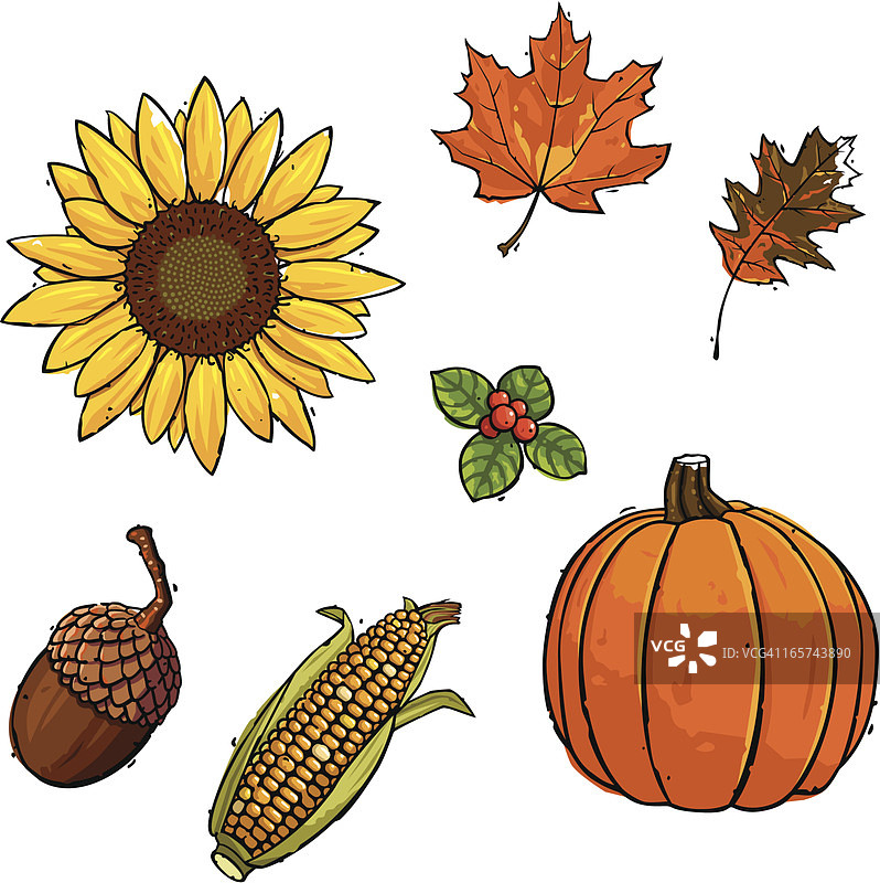 秋季画作图片素材