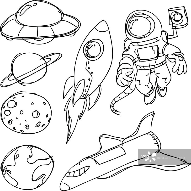 太空卡通合集图片素材