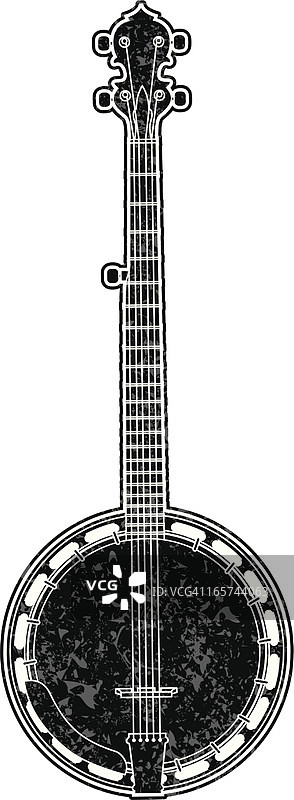 粗犷的班卓琴图案图片素材