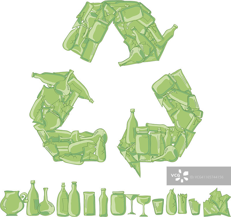 玻璃回收图片素材