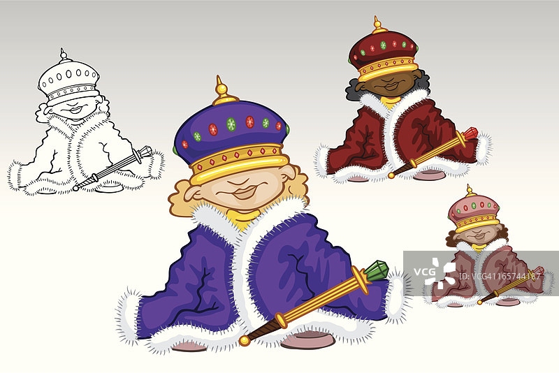 彩色小皇后图片素材