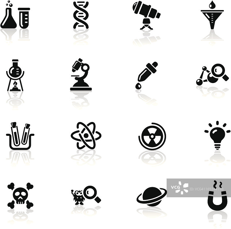 深黑色系列 | 科学图标图片素材