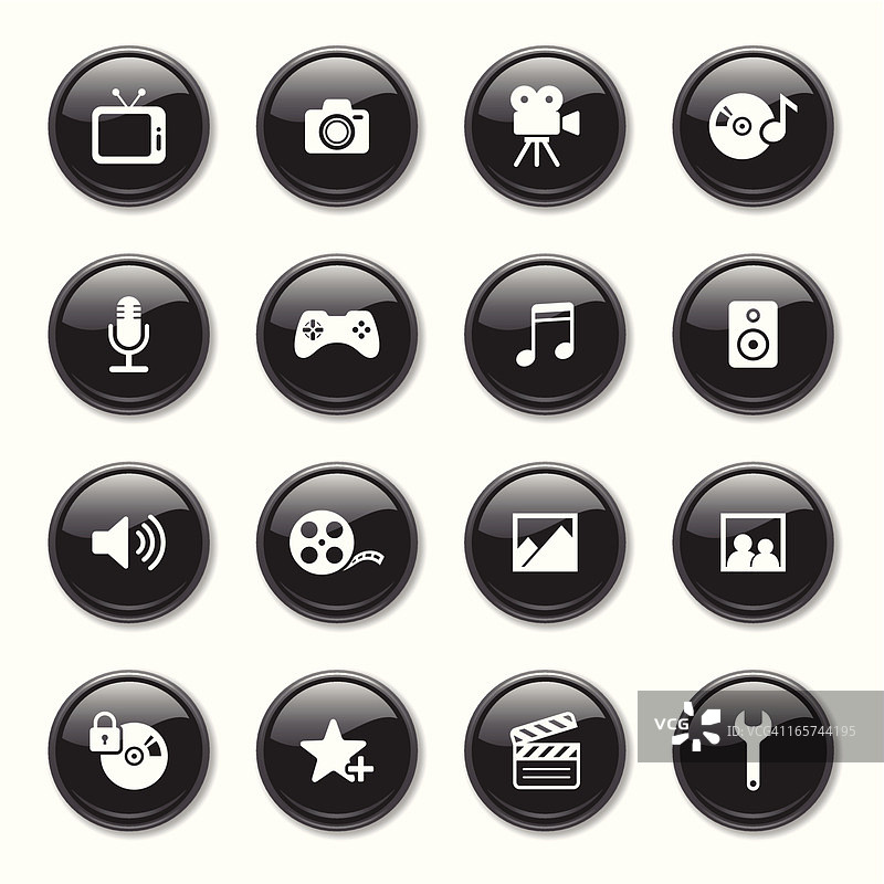 媒体图标集图片素材