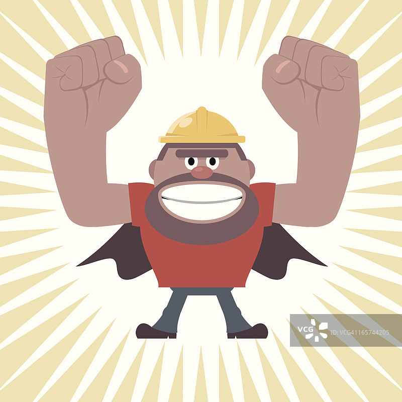超级建筑工人力量图片素材