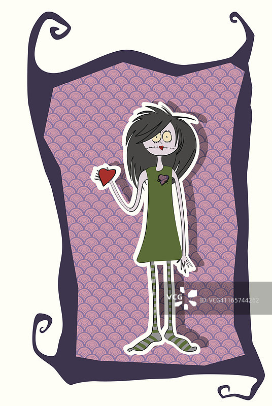 伤心欲绝的Emo女孩图片素材