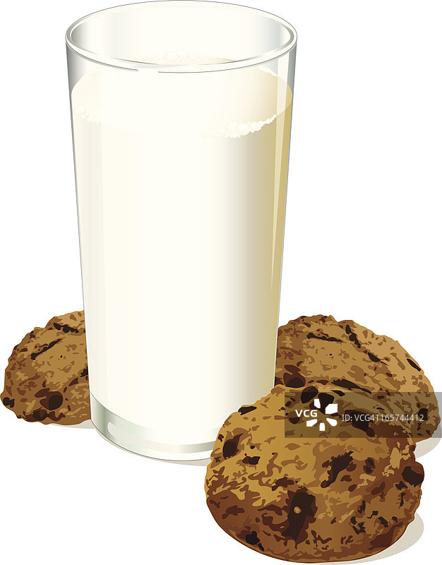 牛奶和饼干图片素材