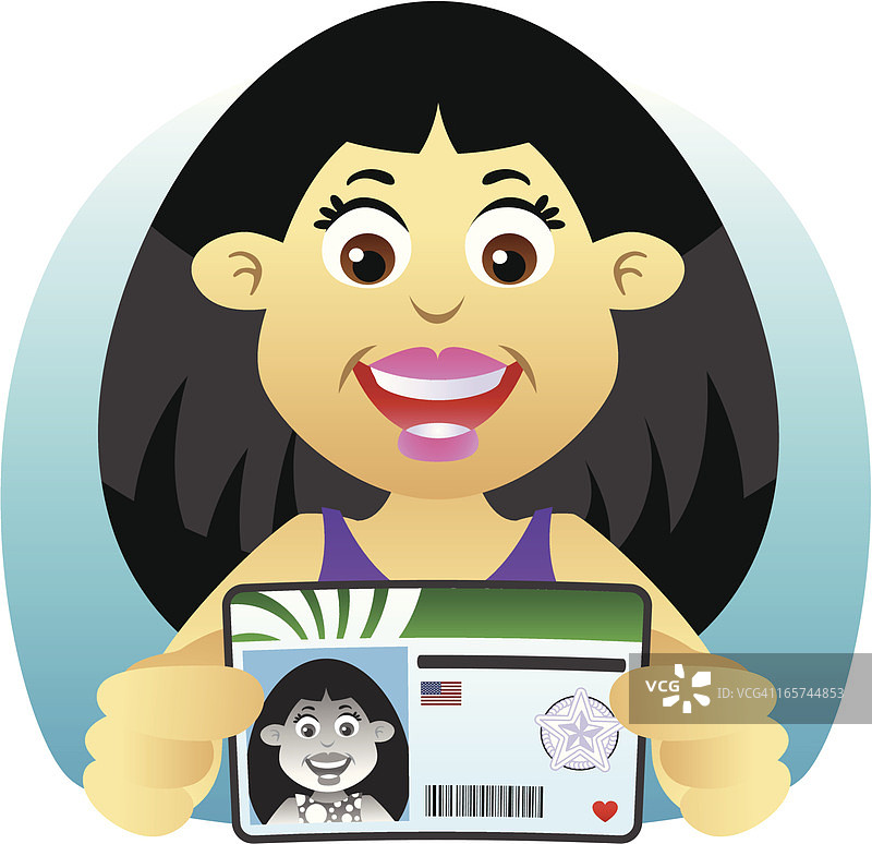 为她获得新执照感到自豪图片素材