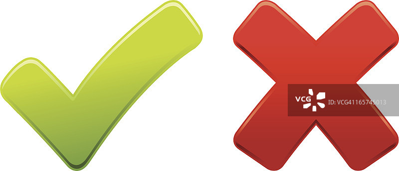 勾选和叉号图标图片素材