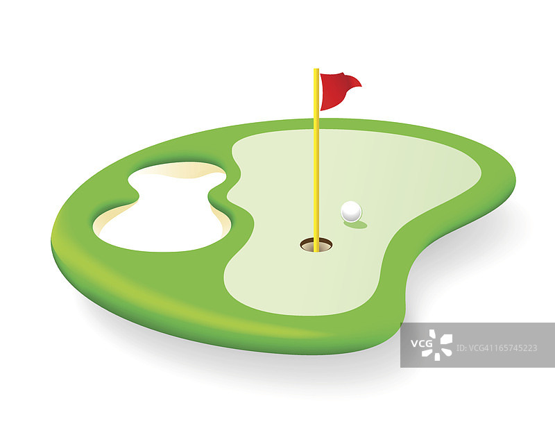 白色背景上的高尔夫球场图标图片素材
