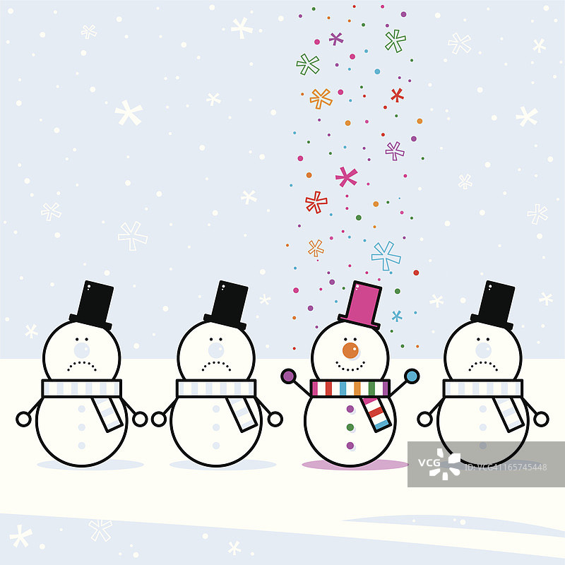 雪人的微笑图片素材