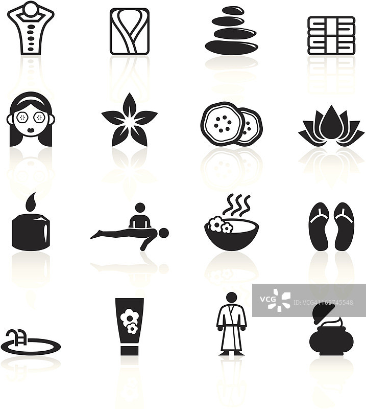 黑色符号 - 水疗与健康图片素材