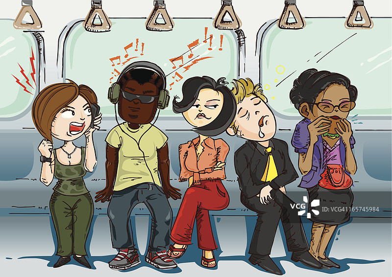 不顾及他人的乘客图片素材