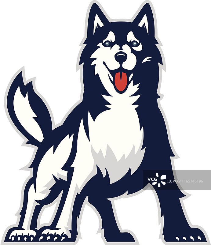 哈士奇吉祥物图片素材