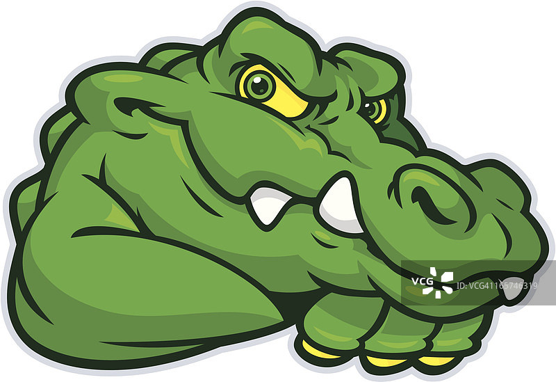 年轻的鳄鱼吉祥物图片素材