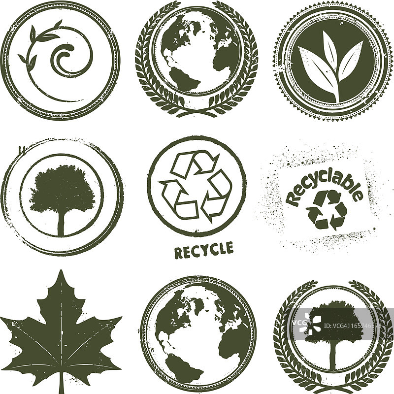 冲压生态符号和标志图片素材