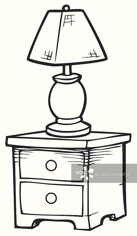 黑白床头柜图片素材