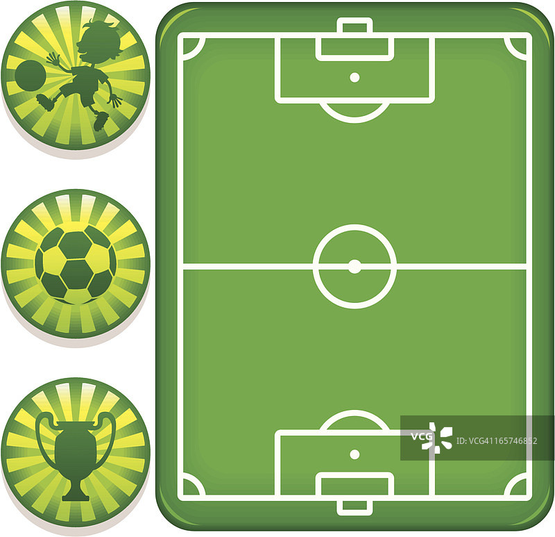 足球场和徽章图片素材