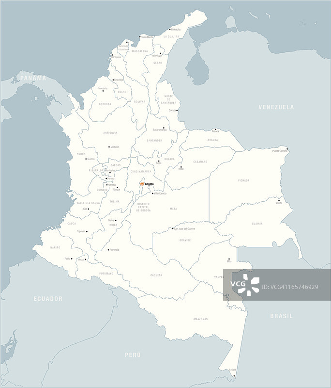 哥伦比亚地图图片素材
