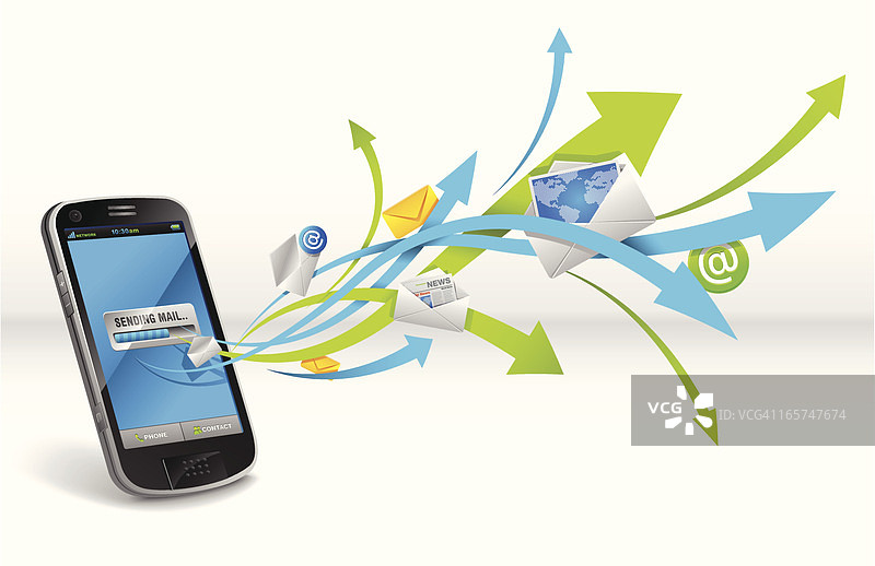 智能手机发送邮件图片素材