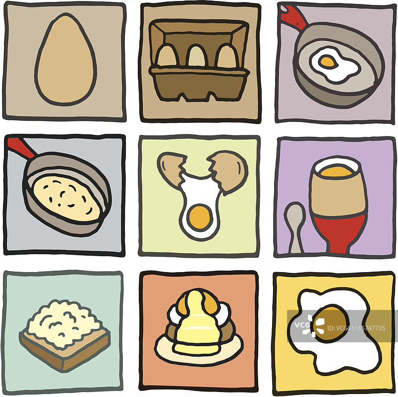 鸡蛋图标方块图片素材