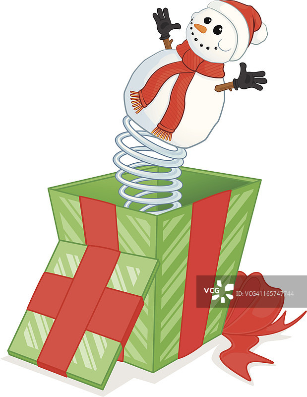 雪人 - 盒子里的杰克图片素材
