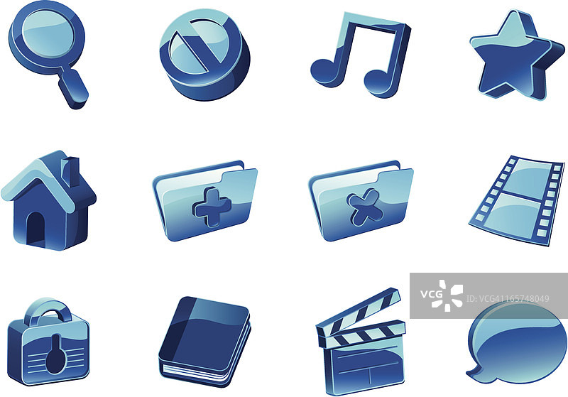 多媒体图标合集图片素材
