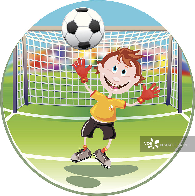 儿童守门员图片素材