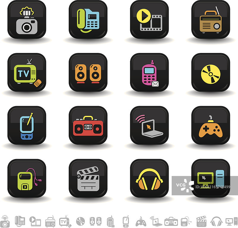 多媒体图标|bbton系列图片素材