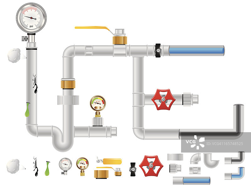 管道、仪表和阀门图片素材