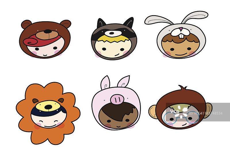 动物面部图案图片素材