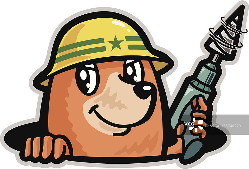 带钻头的鼹鼠图片素材