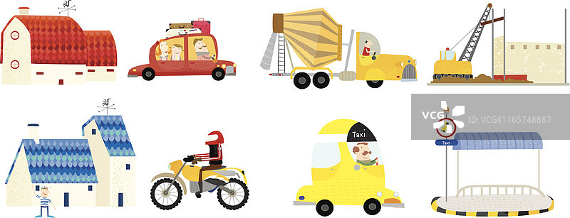 城镇交通工具图片素材