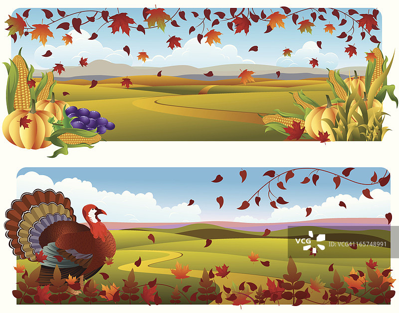 秋季banner/秋叶/感恩节图片素材