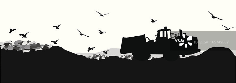 垃圾堆矢量轮廓图片素材