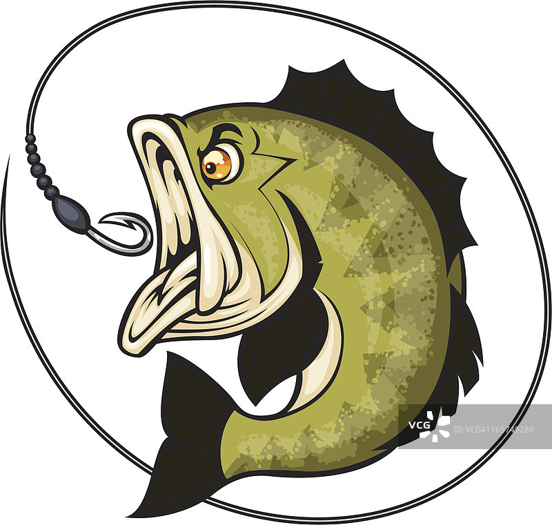 鲈鱼钓鱼图片素材