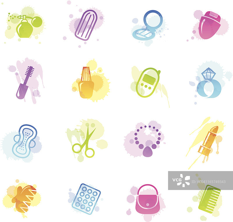 女士配饰污渍图标图片素材