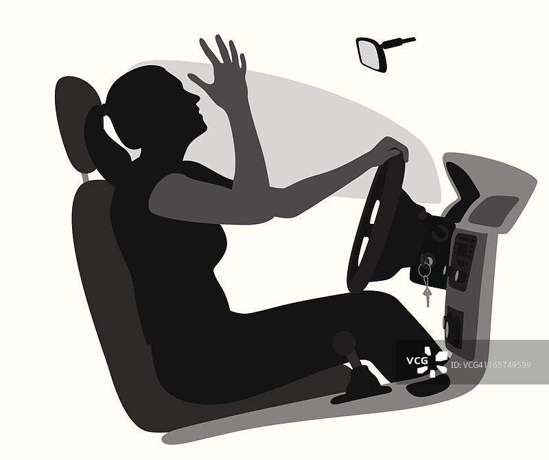 路怒剪影矢量图片素材