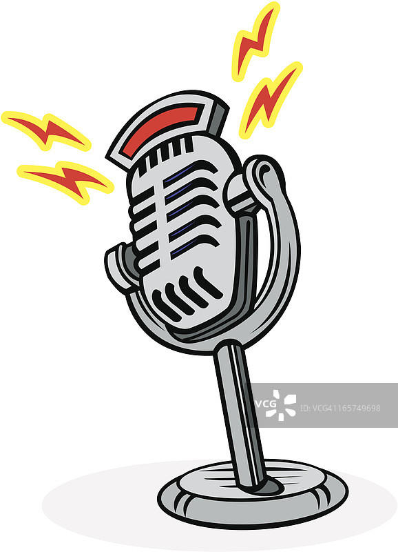 卡通无线电麦克风通信图片素材
