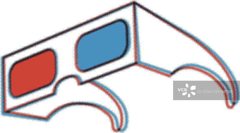 复古3D眼镜图片素材