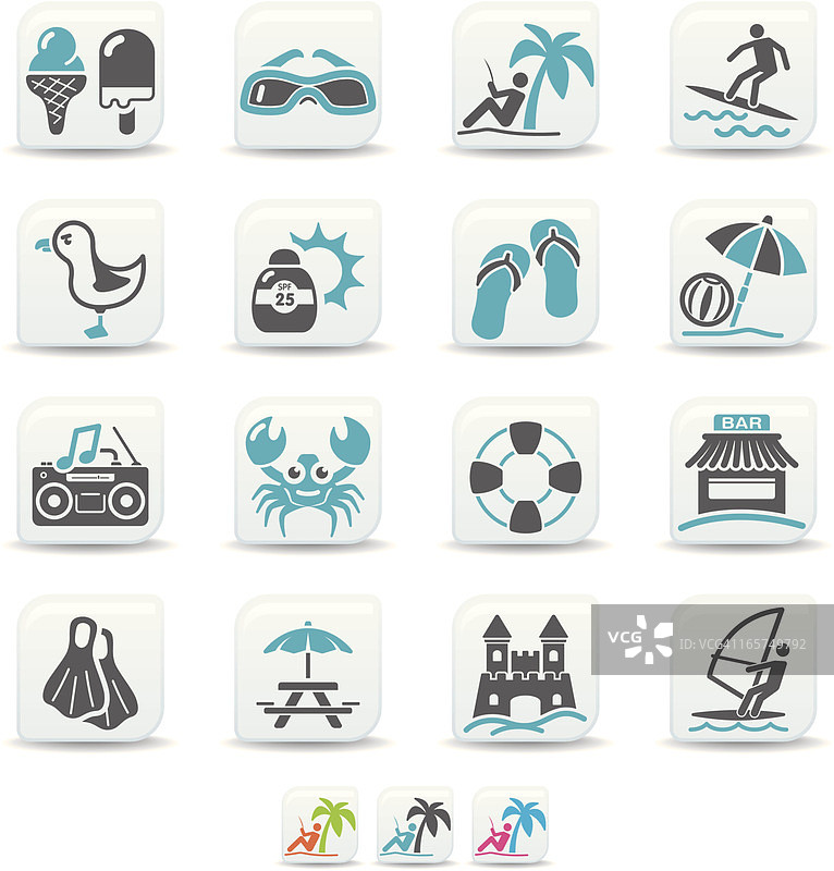 海滩图标 | simicoso系列图片素材