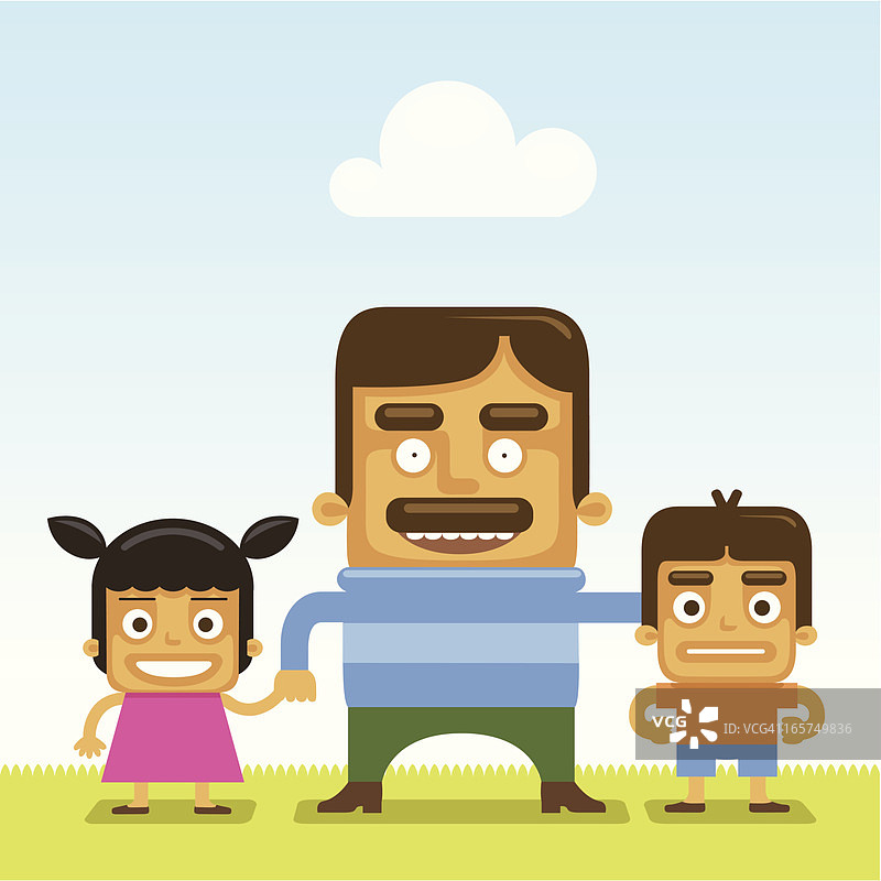 父亲和孩子们图片素材