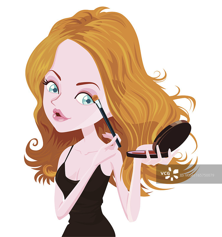 涂抹眼影图片素材