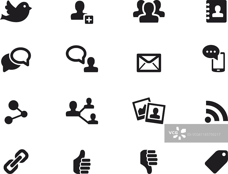 社交媒体图标图片素材