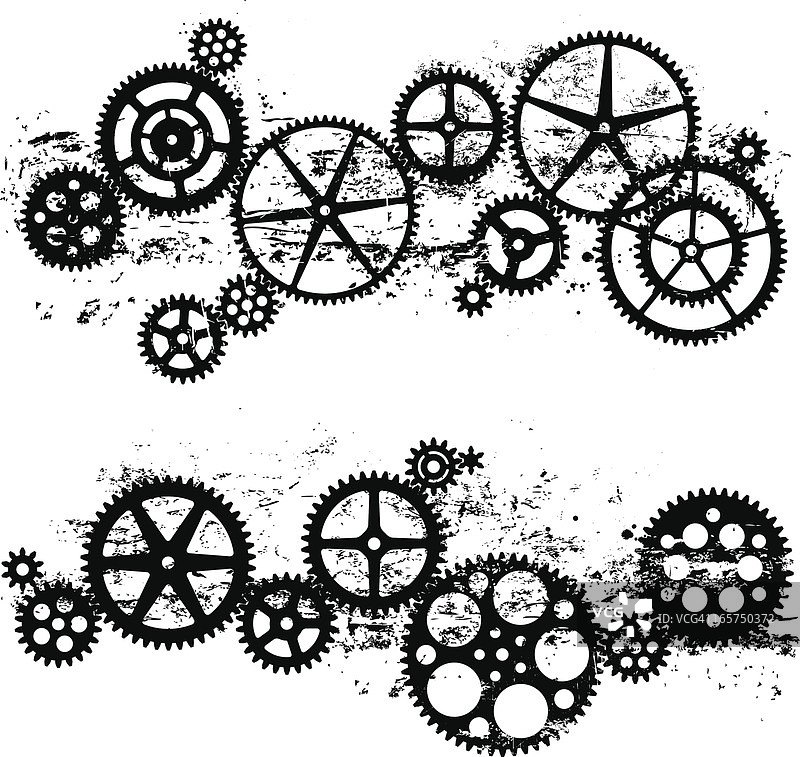 做旧风格齿轮图片素材