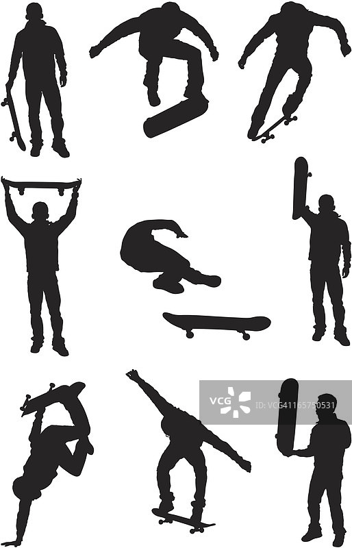 滑板少年图片素材